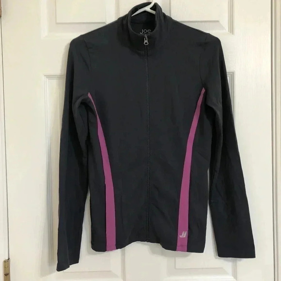 Joe Fresh Tops - Joe Fresh Grey & Pink Zip Up Top Size Extra Small